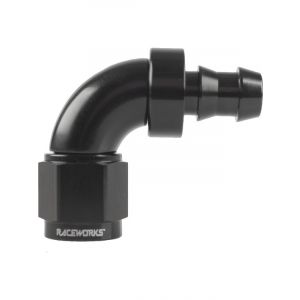 Raceworks Push Lok Hose Fitting An-4 90