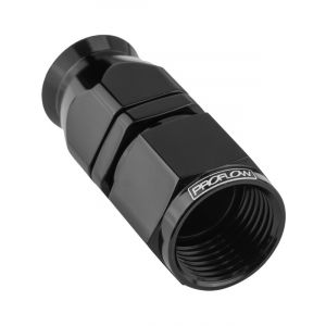 Proflow Aluminium Straight Hose End Hose End -06AN For PTFE, Bla