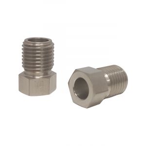 Proflow Stainless Brake Hard Line Tube Nut 3/8in. x 24 Qty 2 for 1/4 p