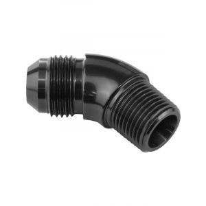 Proflow 45 Degree 3/8in. NPT To Male -08AN Flare to NPT Adaptor,