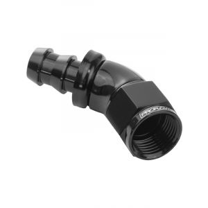 Proflow 45 Degree Fitting Hose End Full Flow Barb to Female -04AN