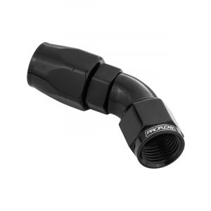Proflow Fitting Hose End 45 Degree Full Flow -12AN, Black