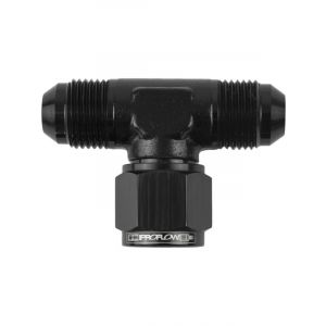 Proflow AN Tee -10AN Female Swivel Coupler Hose End On Side, Black
