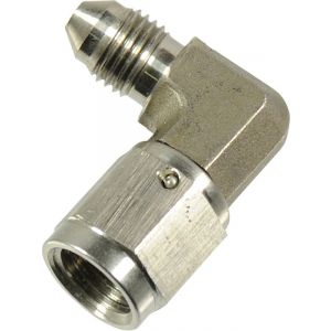 Proflow Stainless Steel Brake Adaptor 90 Degree Male -03AN To Femal