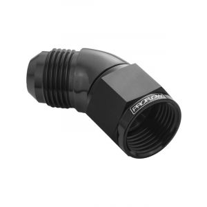 Proflow 45 Degree Full Flow Adaptor Male To Female -10AN, Black