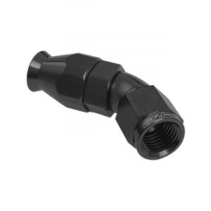 Proflow 45 Degree Fitting Hose End AN8 Suit PTFE Hose, Black