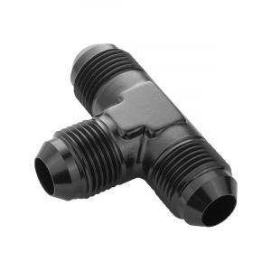 Proflow Male Flare Union Adaptor -08AN Flare Tee, Black
