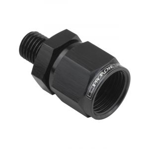 Proflow Female Adaptor -08AN Straight Swivel 18mm x 1.50, Bla