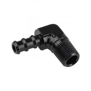 Proflow 90 Degree 3/8in. Barb Male Fitting To 1/4in. NPT, Black