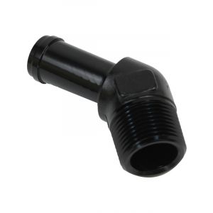 Proflow 45 Degree 1/2in. Barb Male Fitting To 3/8in. NPT, Black