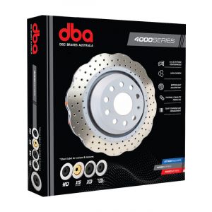 DBA Rotor Cross-Drilled & Dimpled Silver 4000 Series