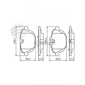 Bosch Brake Pads Rear Set