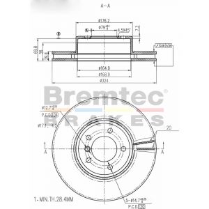 Bremtec Euro-Line Brake Rotor