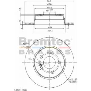 Bremtec Euro-Line Brake Rotor