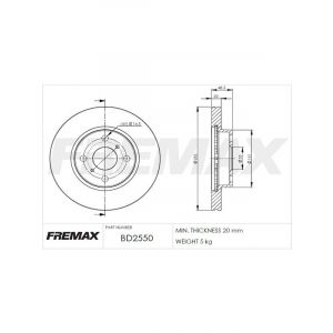 Fremax Brake Rotor (Pair) Front