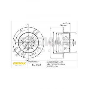 Fremax Brake Rotor (Pair) Rear