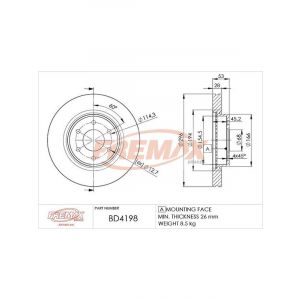 Fremax Brake Rotor (Pair) Front