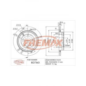 Fremax Brake Rotor (Pair) Rear