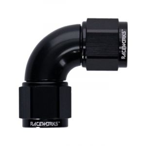 Raceworks Female Swivel Coupler An-8 90 Deg