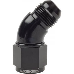 Raceworks Female To Male Swivel Elbow An-4 45 Deg