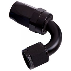 Aeroflow 100 Series Taper 120 Degree Hose End -8AN Black