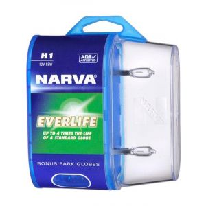 Narva H1 12V 55W Everlife Halogen Headlight Globes Pack of 2