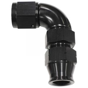 Aeroflow 90 Degree Tube to Female AN Adapter 5/16 Inch to -6AN Black AF139-05BLK