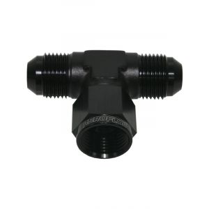 Aeroflow AN Tee Female Swivel On Side -12AN Black