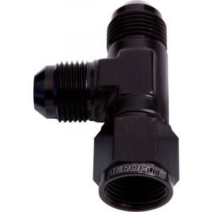 Aeroflow AN Tee Female Swivel On Run -16AN Black