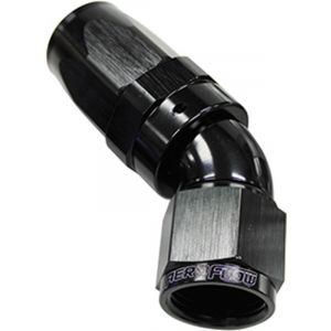 Aeroflow 150 Taper Full Flow Swivel 45 Degree Hose End -10AN Black
