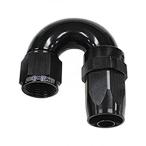 Aeroflow 150 Taper Full Flow Swivel 180 Degree Hose End -10AN Black  AF159-10BLK