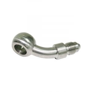 Aeroflow Stainless Steel 45 Degree 12mm Banjo to -4AN Male Fitting