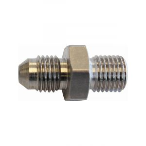 Aeroflow Stainless Steel Dual Seat Adapter -4AN M10 x 1.0mm