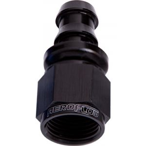 Aeroflow 400/510 Series Push Lock Straight Hose End -6AN Black