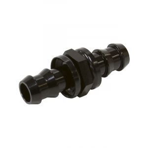 Aeroflow Male to Male Barb Push Lock Adapter -12 to -12 Black