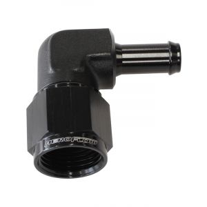 Aeroflow 90 Degree Hose Barb 5/16 Inch to -6AN Black