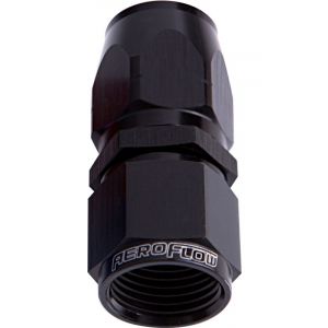 Aeroflow 500 Series Cutter Swivel Straight Hose End -20AN Black