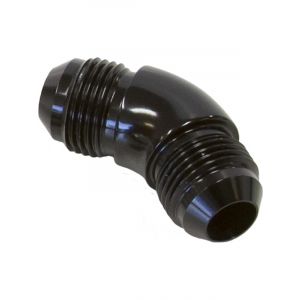 Aeroflow 45 Degree Full Flow AN Union -3AN Black