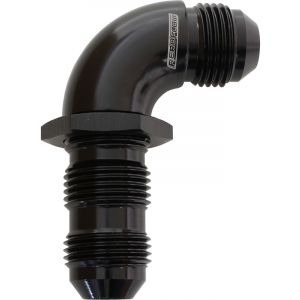 Aeroflow 90 Degree Full Flow AN Bulkhead -12AN Black