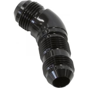 Aeroflow 45 Degree Full Flow AN Bulkhead -8AN Black