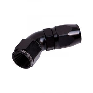 Aeroflow 550 Series Cutter Swivel 45 Degree Hose End -8AN Black