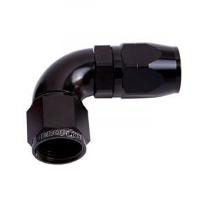 Aeroflow 550 Series Cutter Swivel 90 Degree Hose End -10AN Black