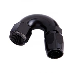Aeroflow 550 Series Cutter Swivel 150 Degree Hose End -10AN Black