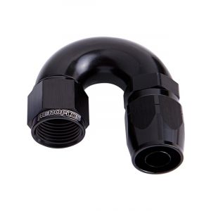 Aeroflow 550 Series Cutter Swivel 180 Degree Hose End -8AN Black