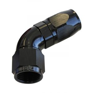 Aeroflow 550 Series Cutter Swivel 60 Degree Hose End -16AN Black