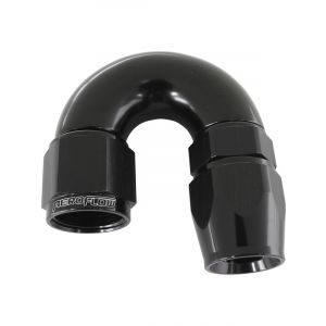 Aeroflow 570 One-Piece Full Flow 180 Degree Hose End -12AN Black