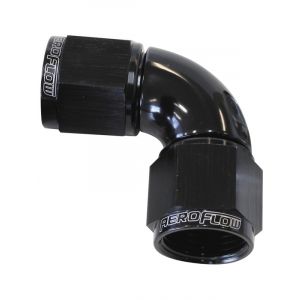 Aeroflow 90 Degree Full Flow Female Coupler -16AN Black