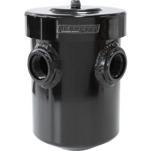 Aeroflow Dry Sump / Breather Tank 2 x -12 & 1 x -6 ORB Ports Black  AF77-1019BLK