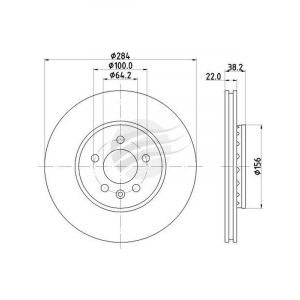 Bremtec Euro-Line Disc Brake Rotor (Single) 284mm