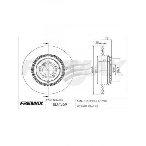 Fremax Carbon Plus Rear 365mm Each